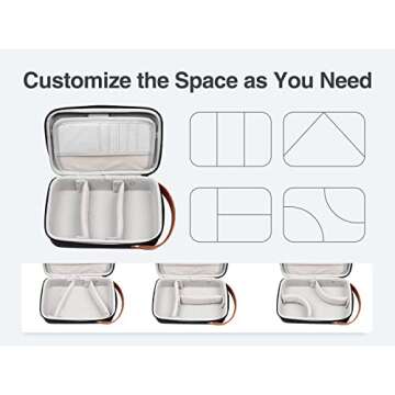 Luxtude Electronic Organizer Travel Case, Tech Organizer Travel Case, Hard Charger Organizer, Travel Cable Organizer, Tech Bag, Travel Essentials for Charger/Mouse/Cash/Card/Pen, Tech Gifts