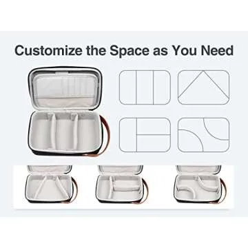 Luxtude Electronic Organizer Travel Case, Tech Organizer Travel Case, Hard Charger Organizer, Travel Cable Organizer, Tech Bag, Travel Essentials for Charger/Mouse/Cash/Card/Pen, Tech Gifts