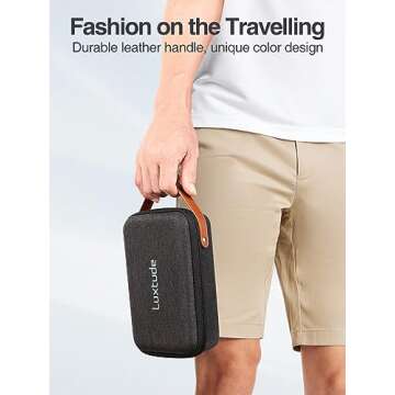 Luxtude Electronic Organizer Travel Case, Tech Organizer Travel Case, Hard Charger Organizer, Travel Cable Organizer, Tech Bag, Travel Essentials for Charger/Mouse/Cash/Card/Pen, Tech Gifts