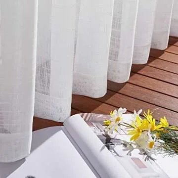 NICETOWN Semi Sheer Linen Curtains for Elegant Windows