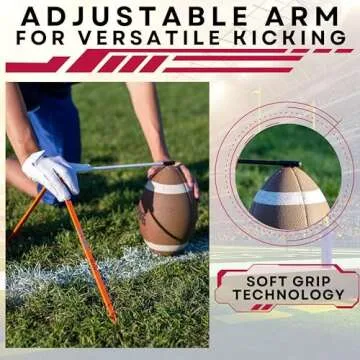 HVM - Kickoff! Football Holder, Premium Football Kicking Tee for Field Goal Place Holder, Extra Point Kicking Tee, Football Tee for Any Size Football, Black and White