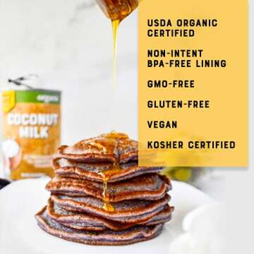 Organic Coconut Milk by Nature’s Greatest Foods - 13.5 Oz - No Guar Gum, No Preservatives – Gluten Free, Vegan and Kosher - 17-19% Coconut Milk Fat, Unsweetened