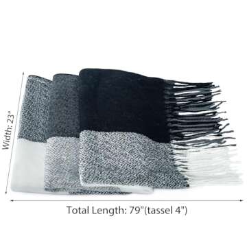 Loritta Womens Scarf Oversized Plaid Wrap Gift for Winter