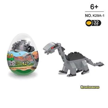 Dinosaur Eggs with Building Blocks for Easter Fun