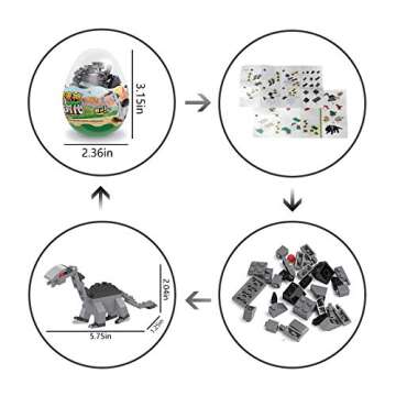 Dinosaur Eggs with Building Blocks for Easter Fun