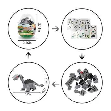 Dinosaur Eggs with Building Blocks for Easter Fun