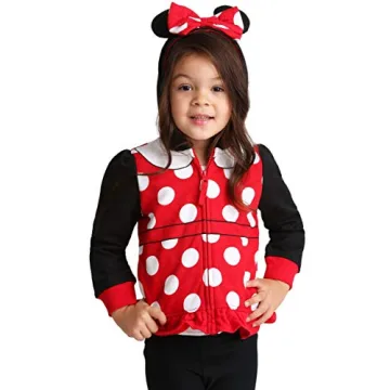 Adorable Disney Baby Girls Minnie Mouse Costume Zip-up Hoodie