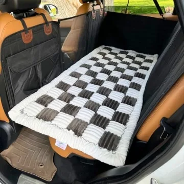 Custom Fit Plaid Dog Bed & Couch Cover for Travel, Non-Slip Design