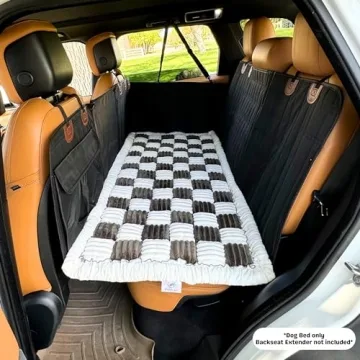 Non-Slip Plaid Dog Bed & Couch Cover for Travel
