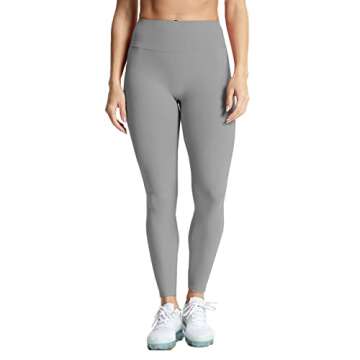 Aoxjox High Waisted Workout Leggings for Women Trinity Yoga Pants 26.5" (Grey, Medium)