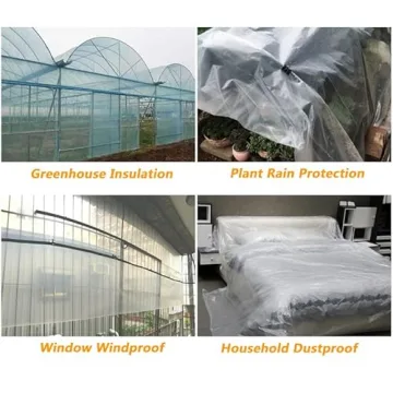 MYOYAY Greenhouse Plastic Sheeting 36 x 24 ft Durable Cover