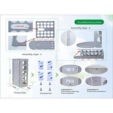 Plastic Bag Holder (2sets/pack) Grocery Bag Holder Good for storing plastic bags under the sink,Wall-mounted space-saving sock organizer and panty organizer in the cloakroom.kitchen gadgets KozyGather