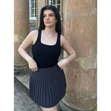 SUUKSESS Ribbed Seamless Sexy Bodysuit for Women - Black