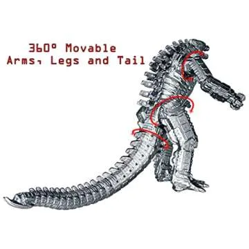 TwCare MechaGodzilla Mecha Godzilla vs. Kong Toy Action Figure, 2021 Movie Series Movable Joints King of The Monsters Birthday Kid Gift, Travel Bag