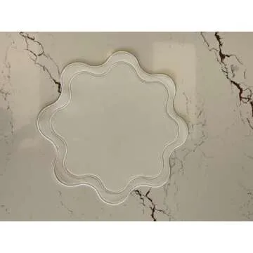 Haven Faux Leather Scalloped Placemat for Dining