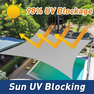 Cisvio 10'X13' Sand Shade Sail Ideal for Outdoor Spaces