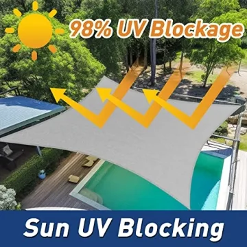 Cisvio 10'X13' Sand Shade Sail Ideal for Outdoor Spaces