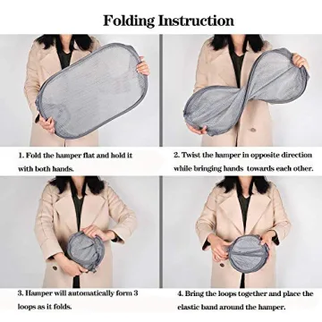 Sturdy Portable Mesh Laundry Basket for Home Travel