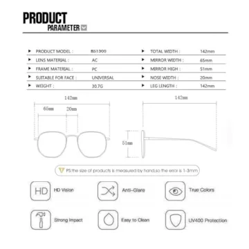 Trendy BAODAREN Aviator Sunglasses for All Stylish Needs