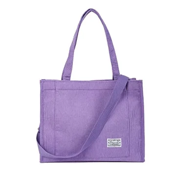 Vintage Casual Corduroy Tote Bags Crossbody Bag Purse for Women Travel Shoulder Bags Handbags Eco Ba...