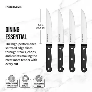 Farberware Never Needs Sharpening Stainless Steel Steak Knives