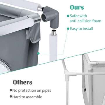 Baby Playpen, 71 x 59 Inches Large Playpen for Babies and Toddlers, Extra Safe with Anti-Collision Foam Playpens for Babies, Indoor & Outdoor Playard for Kids Activity Center with Gate