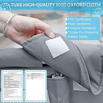 Baby Playpen, 71 x 59 Inches Large Playpen for Babies and Toddlers, Extra Safe with Anti-Collision Foam Playpens for Babies, Indoor & Outdoor Playard for Kids Activity Center with Gate