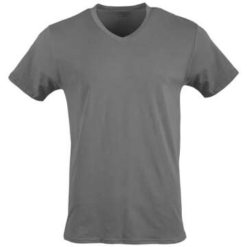 Gildan Men's V-Neck T-Shirts, Multipack, Assorted (5-Pack), X-Large