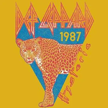 American Classics Def Leppard Rock Band 1987 Hysteria Tour Graphic Tee (Yellow)