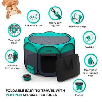 Ruff 'n Ruffus Portable Pet Playpen for All Pets