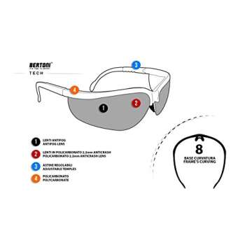 Bertoni Tactical Shooting Glasses with 4 Interchangeable Lenses