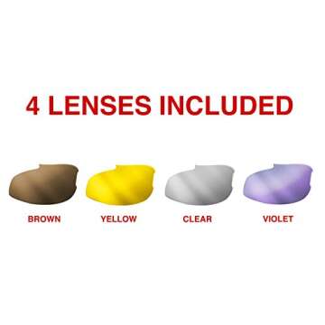 Bertoni Tactical Shooting Glasses with 4 Interchangeable Lenses