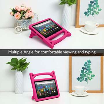 Kids Case for Kindle Fire HD 8 - Lightweight & Fun Design
