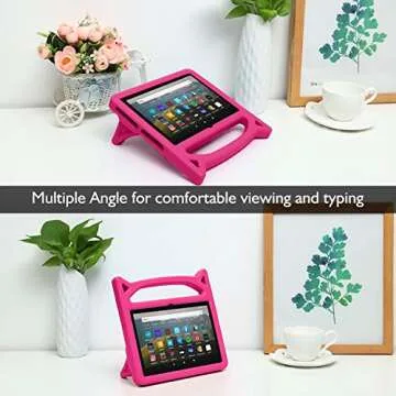 Kids Case for Kindle Fire HD 8 - Lightweight & Fun Design