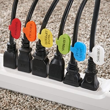 Multi-Color Cable Labels 36 Pack Organize Cords Easily