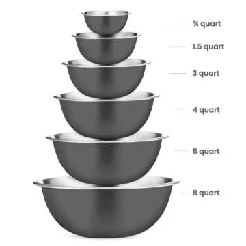 FineDine Stainless Steel Dishware Bowls - Versatile, Easy to Clean, Space-Saving