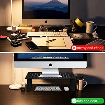 YOONTURN Monitor Stand Riser for Desk Organizer and Comfort