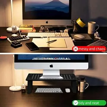 YOONTURN Monitor Stand Riser for Desk Organizer and Comfort