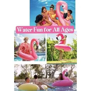 GiftExpress 48" Inflatable Flamingo Pool Float, Swim Party Toys, Fun Beach Floaties, Summer Pool Lilo Lounger for Adults & Kids, Pool Party Favor 1 Pack
