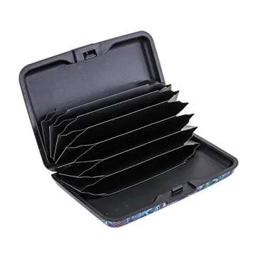 ELFISH Mini RFID Aluminum Wallet Credit Cards Holder Business Card Case Metal ID Case for Men Women ...