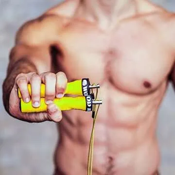 WOD Nation Attack Speed Jump Rope : Adjustable Jumping Ropes : Unique Two Cable Skipping Workout System : One Thick and One Light 11 Foot Cable : Fits Men and Women