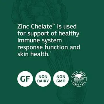 Standard Process Zinc Chelate - Whole Food Digestion and Digestive Health, and Skin Health with Beet Root and Zinc - 180 Tablets