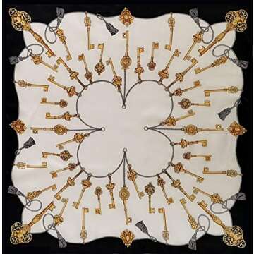 FONYVE 100% Mulberry Silk Scarfs for Women - Lightweight Square Satin Head Scarf - Small Silk Hair S...