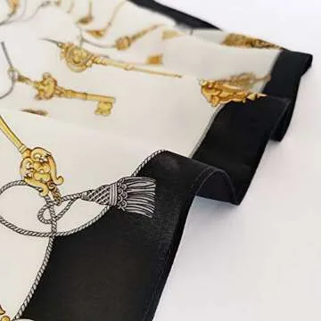 FONYVE Mulberry Silk Scarfs - Lightweight Stylish Square Scarf