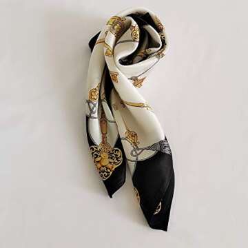 FONYVE Mulberry Silk Scarfs - Lightweight Stylish Square Scarf
