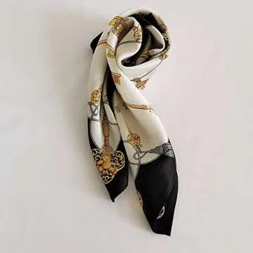 FONYVE Mulberry Silk Scarfs - Lightweight Stylish Square Scarf