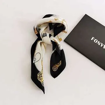 FONYVE Mulberry Silk Scarfs - Lightweight Stylish Square Scarf