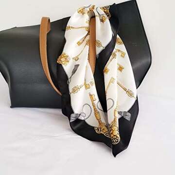 FONYVE Mulberry Silk Scarfs - Lightweight Stylish Square Scarf