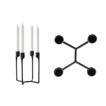 Stylish NORMANN COPENHAGEN Black Candlestick for Home Decor