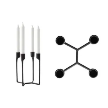 Stylish NORMANN COPENHAGEN Black Candlestick for Home Decor